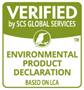 Verified by SCS Environmental Product Declaration logo