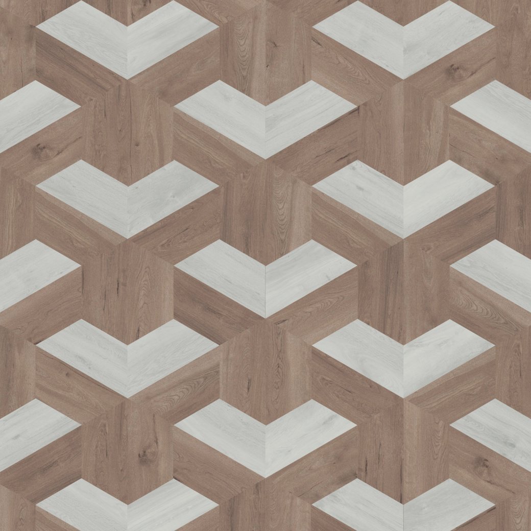 Overhead photo of Half Penon flooring from the Kaleidcope range by Karndean Commercial