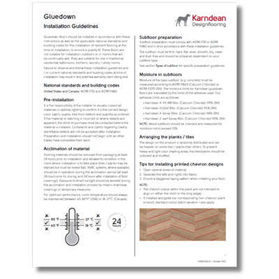 Karndean gluedown products installation guide