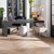 Karndean warm brushed oak wood flooring in a home office