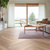 Karndean pale limed oak herringbone wood flooring in a living room Knight Tile KP94