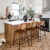 Herringbone floors in Mina's new build kitchen remodel in episode 7 of Good Bones season 8