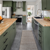 Grey Riven Slate ST16 with concrete-colored design strips DS12 in Tad's kitchen remodel on Good Bones season 8 finale