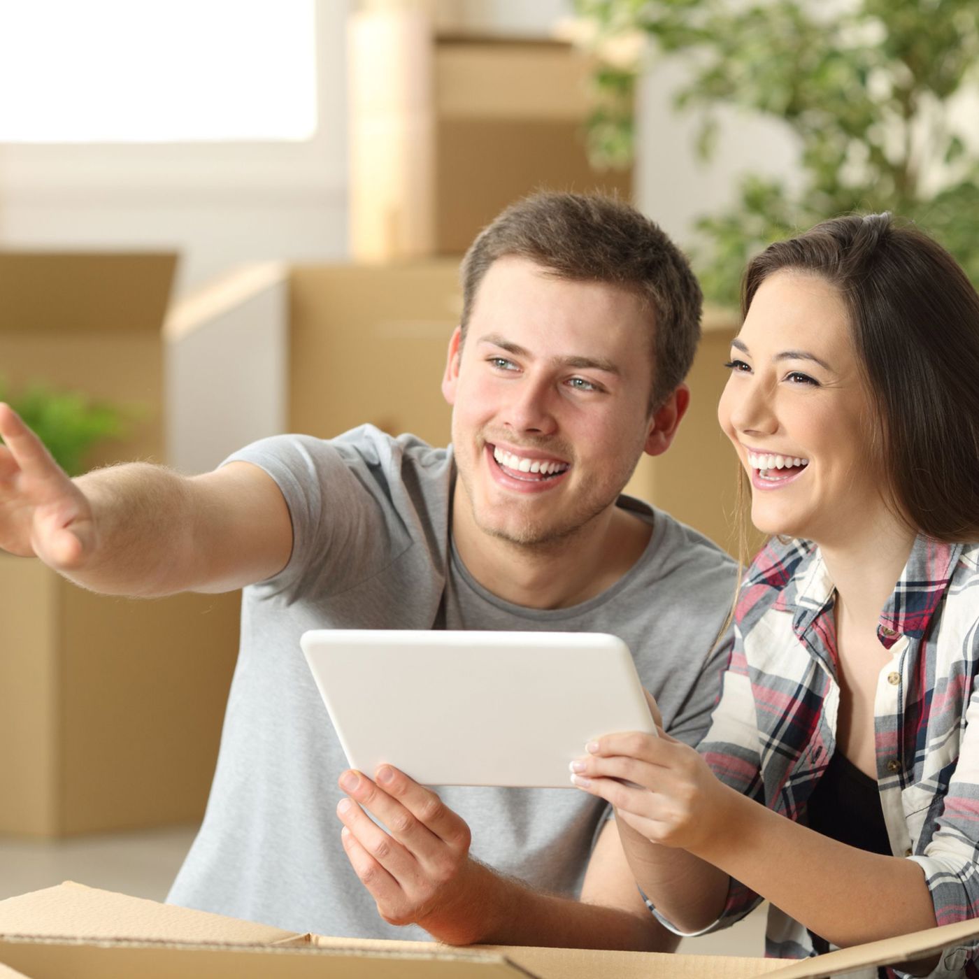 A couple finding Flooring inspiration 