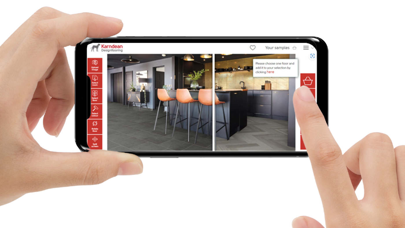 Use Karndean's room visualiser Floorstyle on your mobile