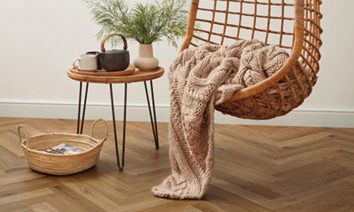 traditional character oak herringbone flooring