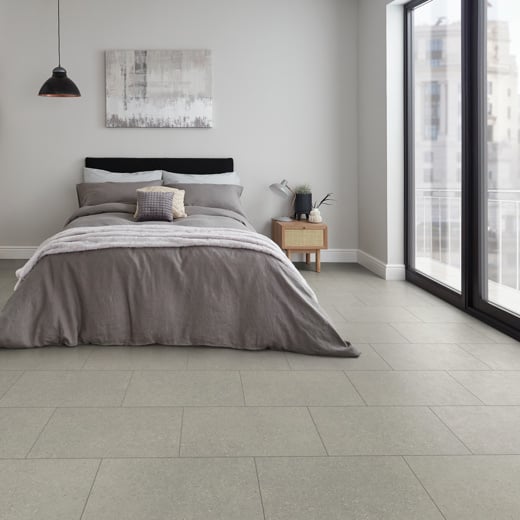 Olten Stone SCB-ST24-G in a gray bedroom