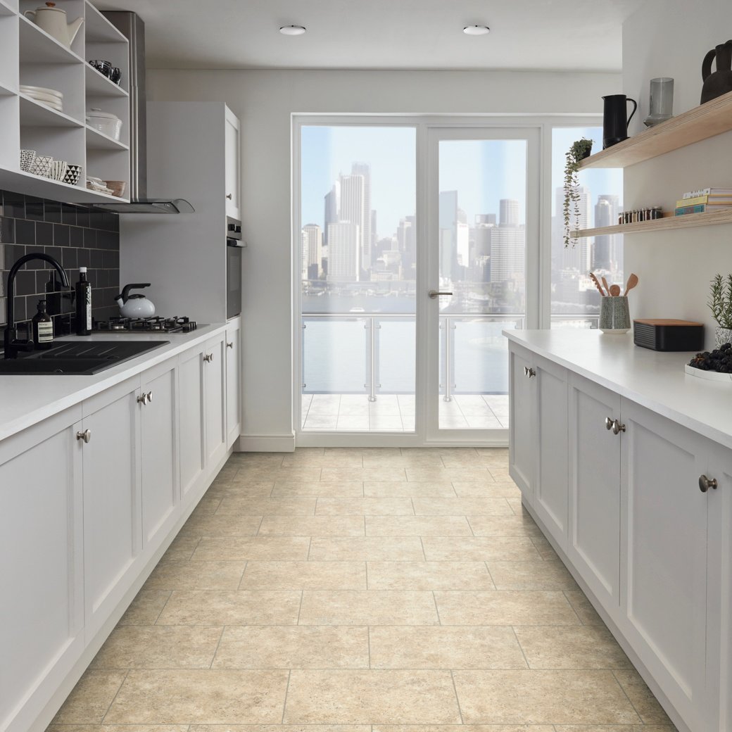 Soapstone ST5-18 tiles in a galley kitchen Knight Tile 