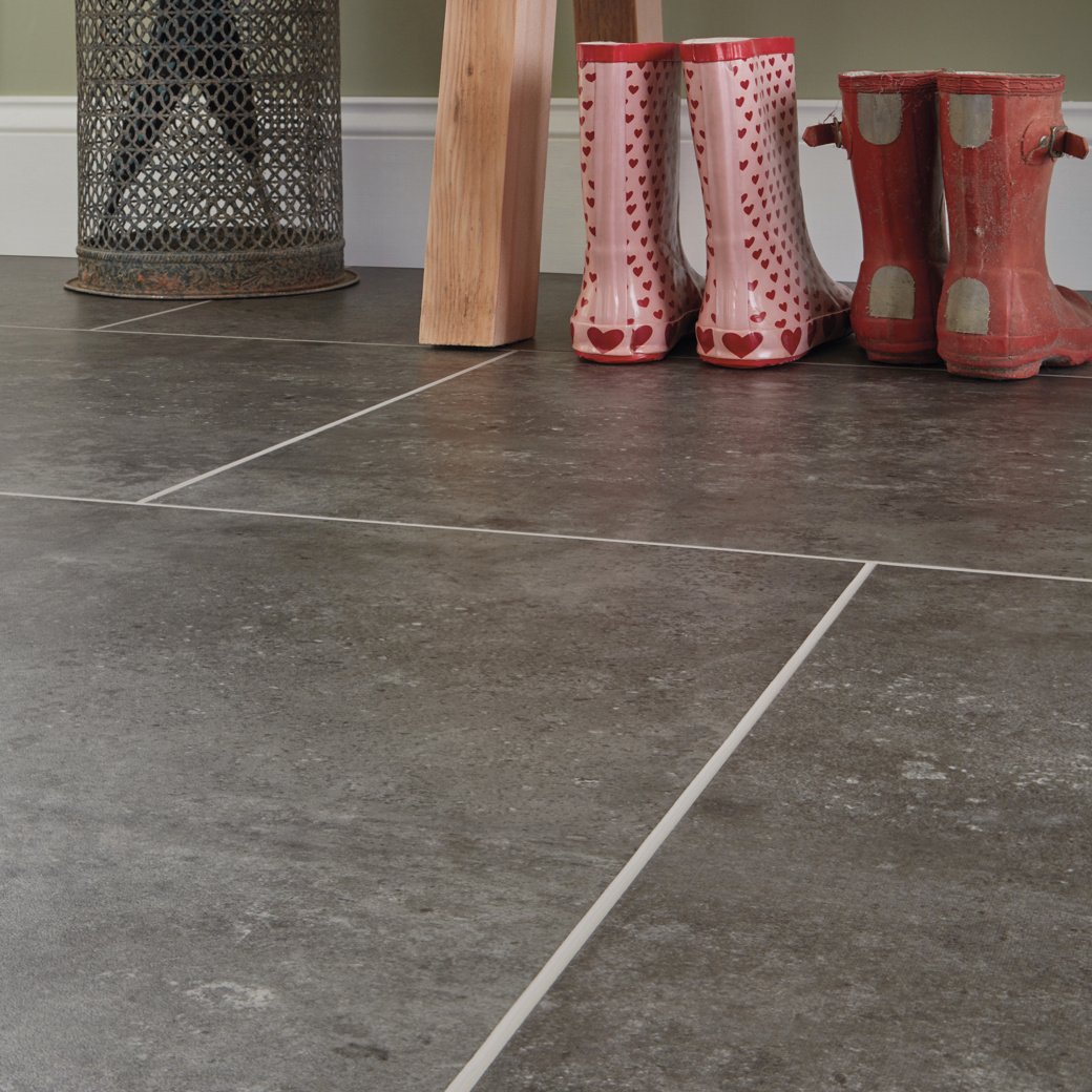 Boots lined up on Oxford Grey RKT3008-G floors
